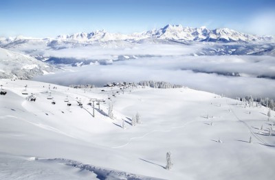 Traumhaftes Panorama beim Skilaufen in Flachau